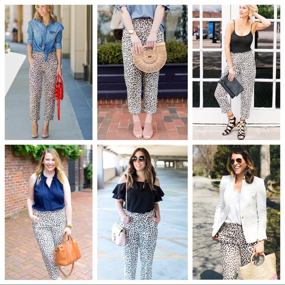 J crew cheetah pants Clearance